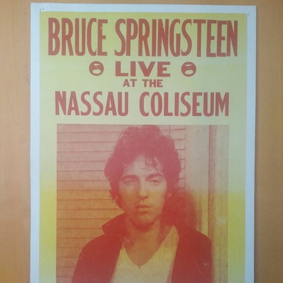Vintage Bruce Springsteen Live Nassau Coliseum 1980 Poster Cardboard - Picture 1 of 7